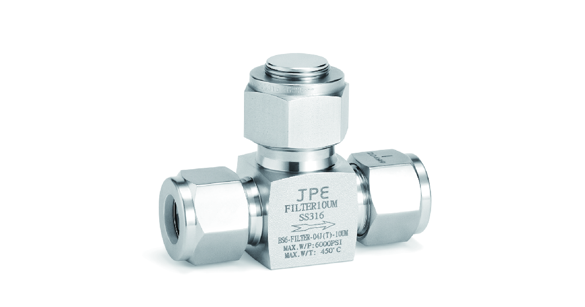 BS6-FILTER-03J(T)-10UMSS316L JPE T-TYPE FILTER 3/8